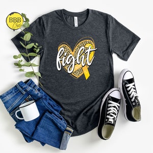 Fight Cancer Shirt: Yellow Ribbon Warrior Support Tee