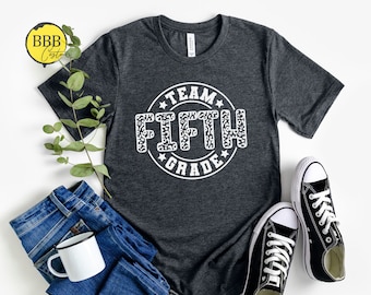 Fifth Grade Team Shirt: Leopard Print Teacher Tee