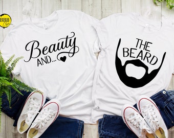 Beauty And The Beard Shirts, Couples Shirts, Girlfriend Shirt, Funny Shirt, Shirt Set, Family Shirt, Funny Couples Shirts, Valentines Day
