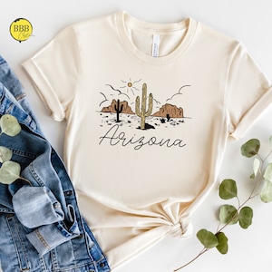 Arizona Desert Shirt, Desert Shirt, Cactus Plants, Cactus Shirt,Adventure Shirt,Arizona Shirt,Cactus Scene Tee,Western Shirt,Desert Life Tee