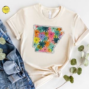Floral Arkansas Shirt: AR State Lover Tee