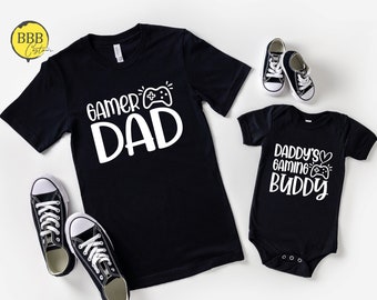 Gamer Dad & Daddy's Gaming Buddy Shirt, Daddy And Me Shirt, Fathers Day Shirt, Fathers Day Matching Shirts, Gamer Shirt, Future Gamer Shirt