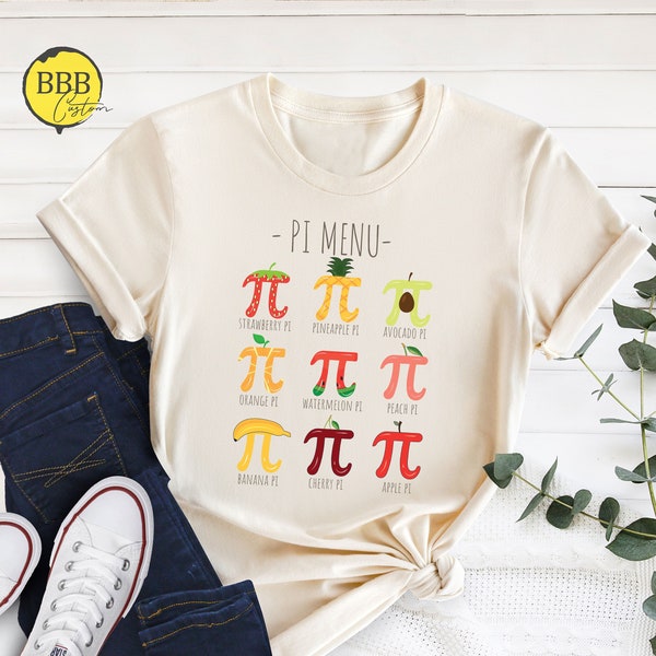 Pi Menu Math Teacher Shirt, Pi Symbol Math Nerd Shirt, Funny Math Shirt, Pi Day Shirt, Pi Symbol Shirt, Teacher Gift Tee, Cute Pi Day Shirts