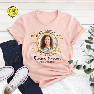 Personalized Graduation Shirts, Proud 2025 Graduate Shirts, Add The Photo Graduation Shirt, Class of 2025 Shirts, Grad Party Squad Shirt