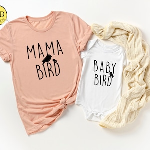 Mama Bird Baby Bird Shirt, Mommy and me Shirt, Matching Family Shirts, Baby Shirt , Moms And Me Shirt, Mothers day gift, Kids Shirt