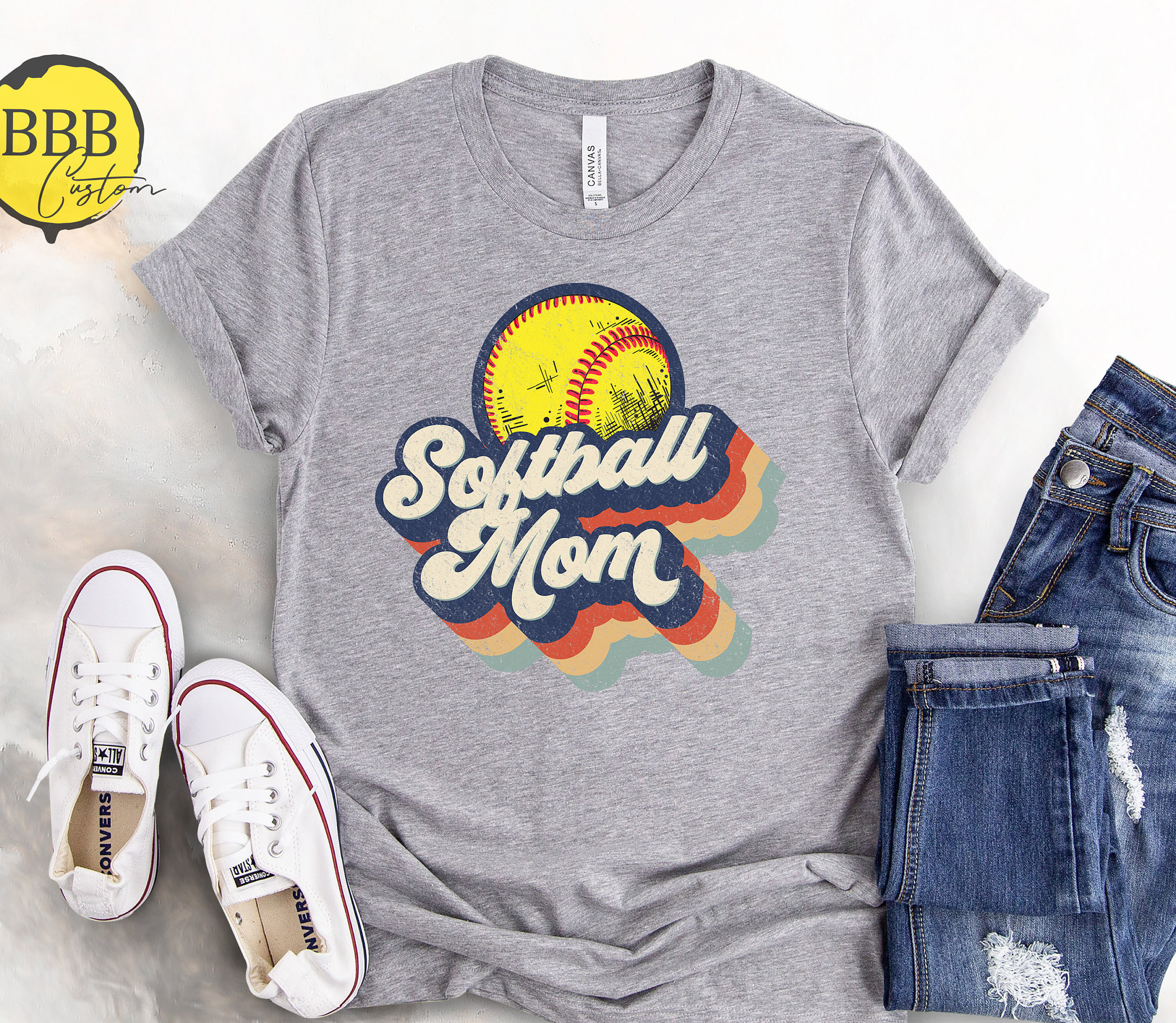 Retro Softball Mom Shirt, Sport Mom Shirt, Softball Mom T-Shirt