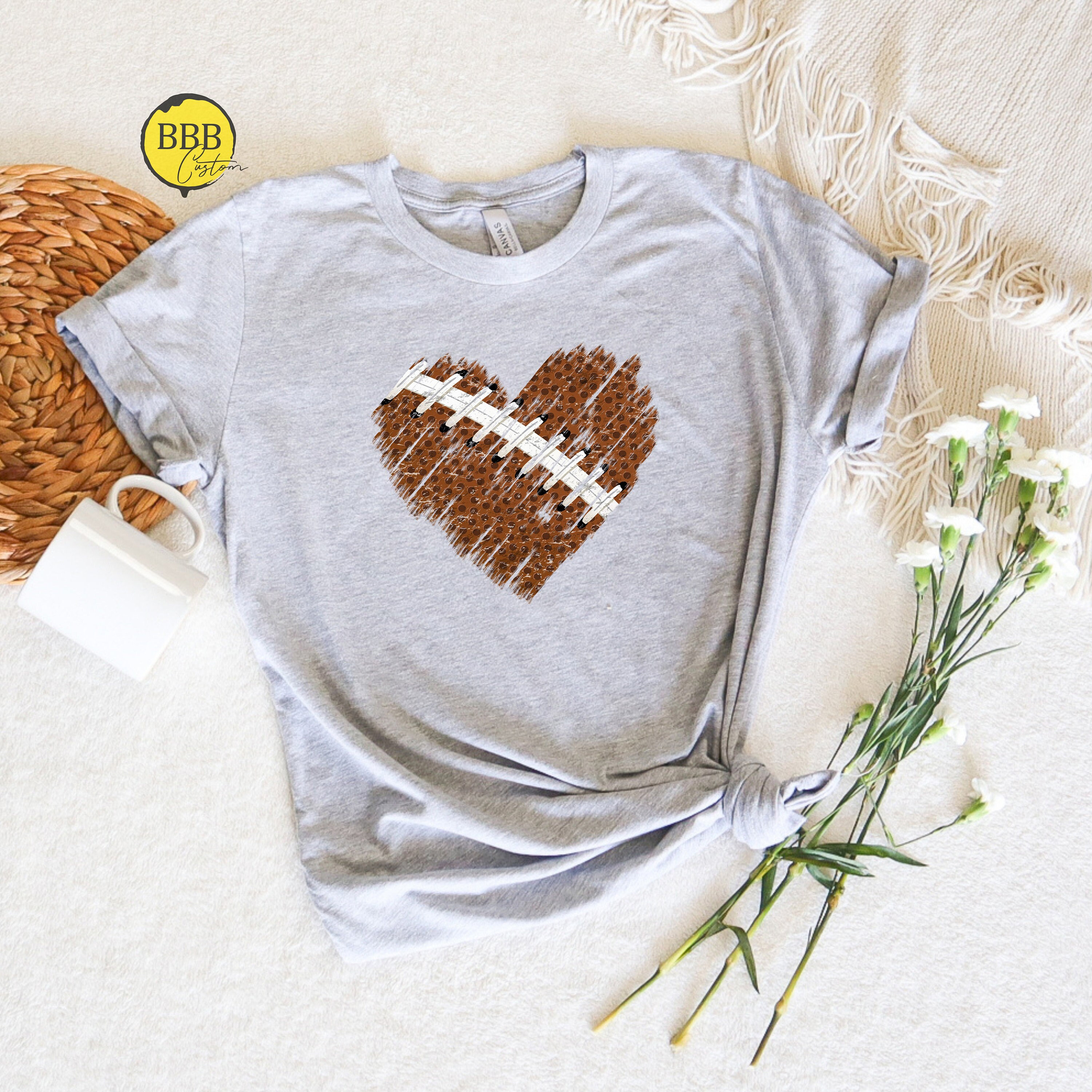 Discover Football Heart Shirt, Game Day Shirt, Sunday Football, Football Shirt