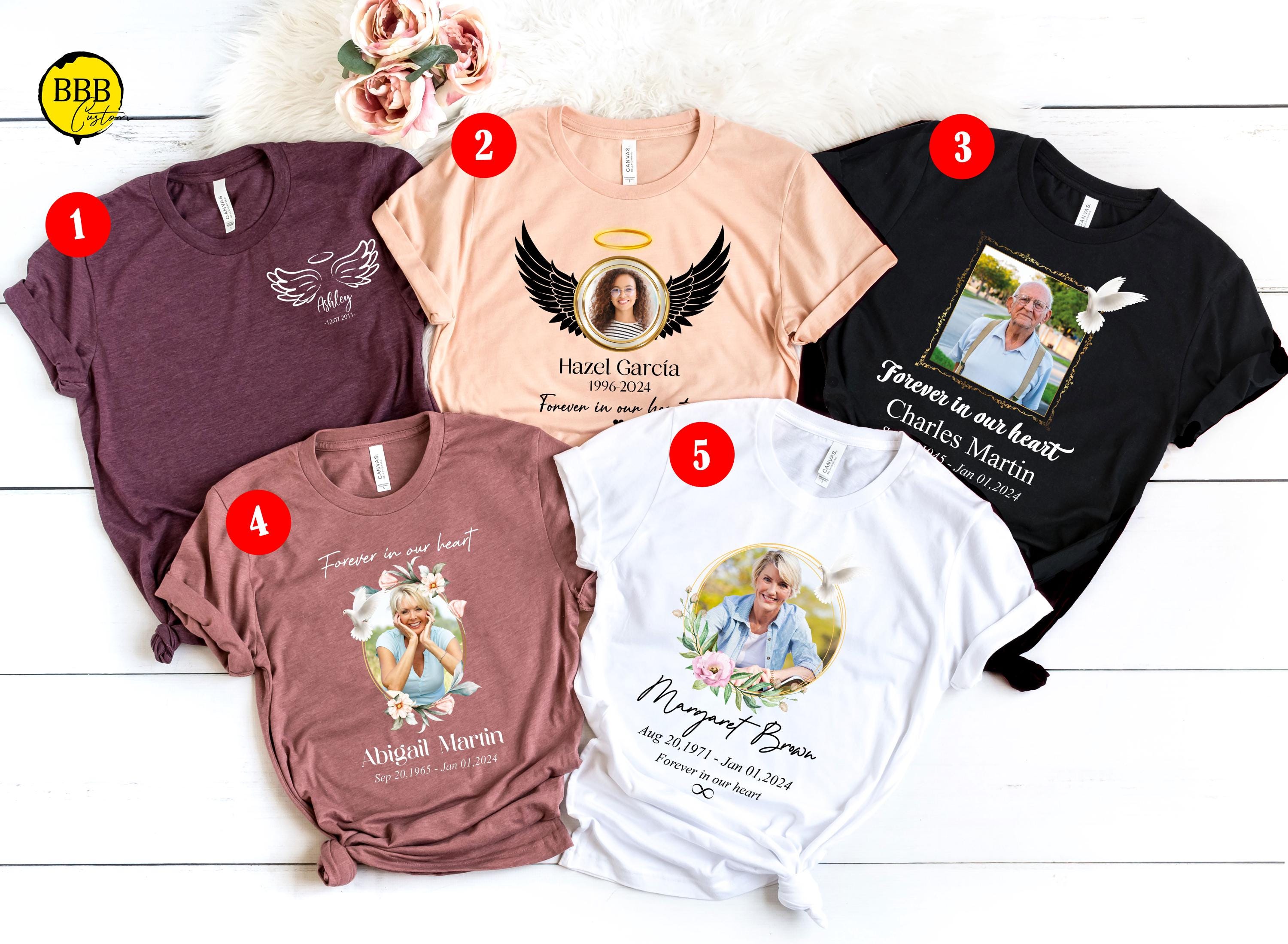 Custom Funeral Photo Shirt: Memorial Remembrance Tee