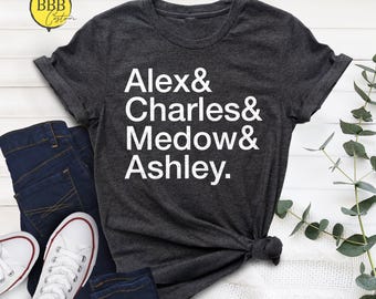 Custom Name List T-Shirt, Personalized Names Tee, Your Text Gift
