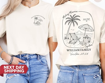 Customized Family Summer Shirt, Personalized Vacation T-Shirt, Vacay Group Tee