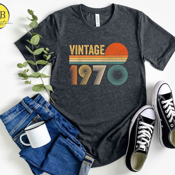 Vintage 1970 Retro Shirt, 54th Birthday, 54th Birthday Gift, 54th Birthday Party, 54th Birthday Shirt, 1970 T-Shirt