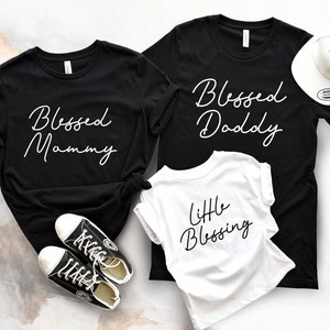 Blessed Family Matching Shirts: Christian Baby Shower Pregnancy Tees