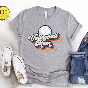 Retro Volleyball Mom T-Shirt: Sporty Gift for Mom