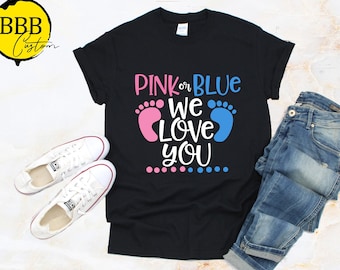 Pink or Blue We Gender Reveal Shirt Baby - Etsy