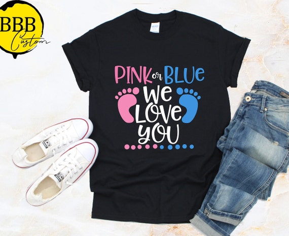 Custom Gender Reveal Shirts Gender Reveal Baby Shower Family