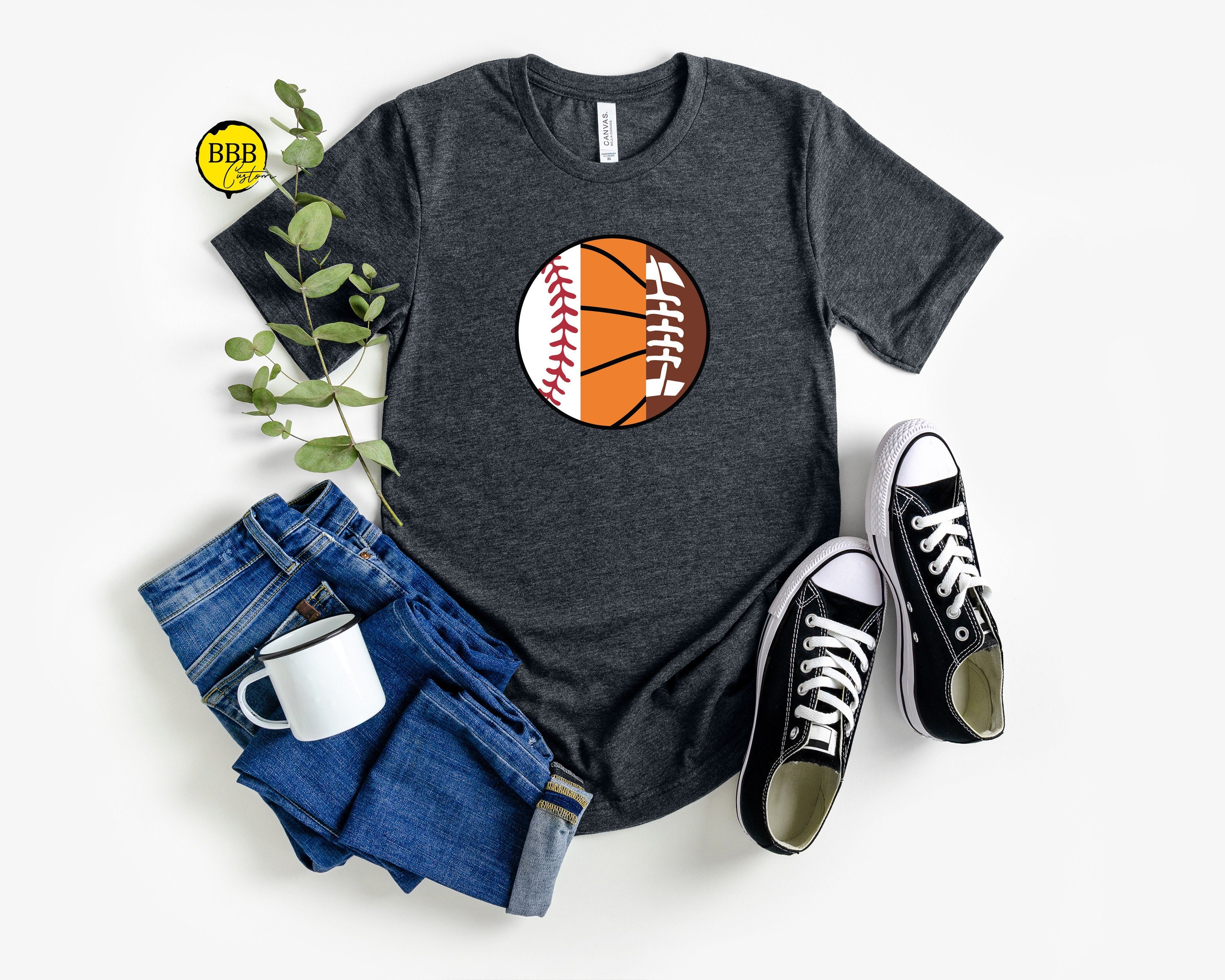 Baseball Basketball Football Shirt, Sports Shirt, Game Day Shirt, Mom Shirt