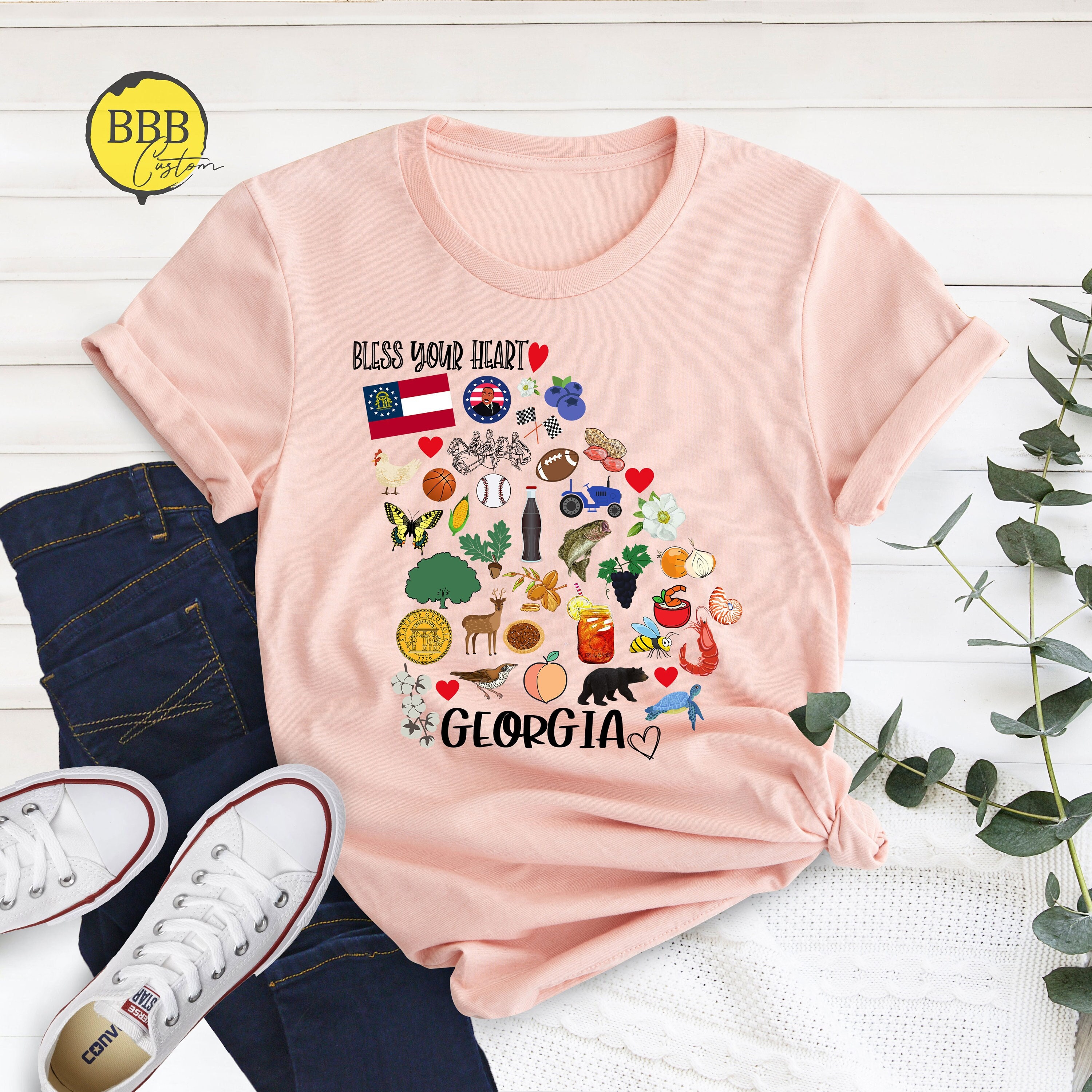 Georgia State Map Shirt, State Of Georgia, Georgia Gift Shirt, Georgia Favorite Shirt, Cute Georgia Gift, Vacation Shirt,State Gift Shirts