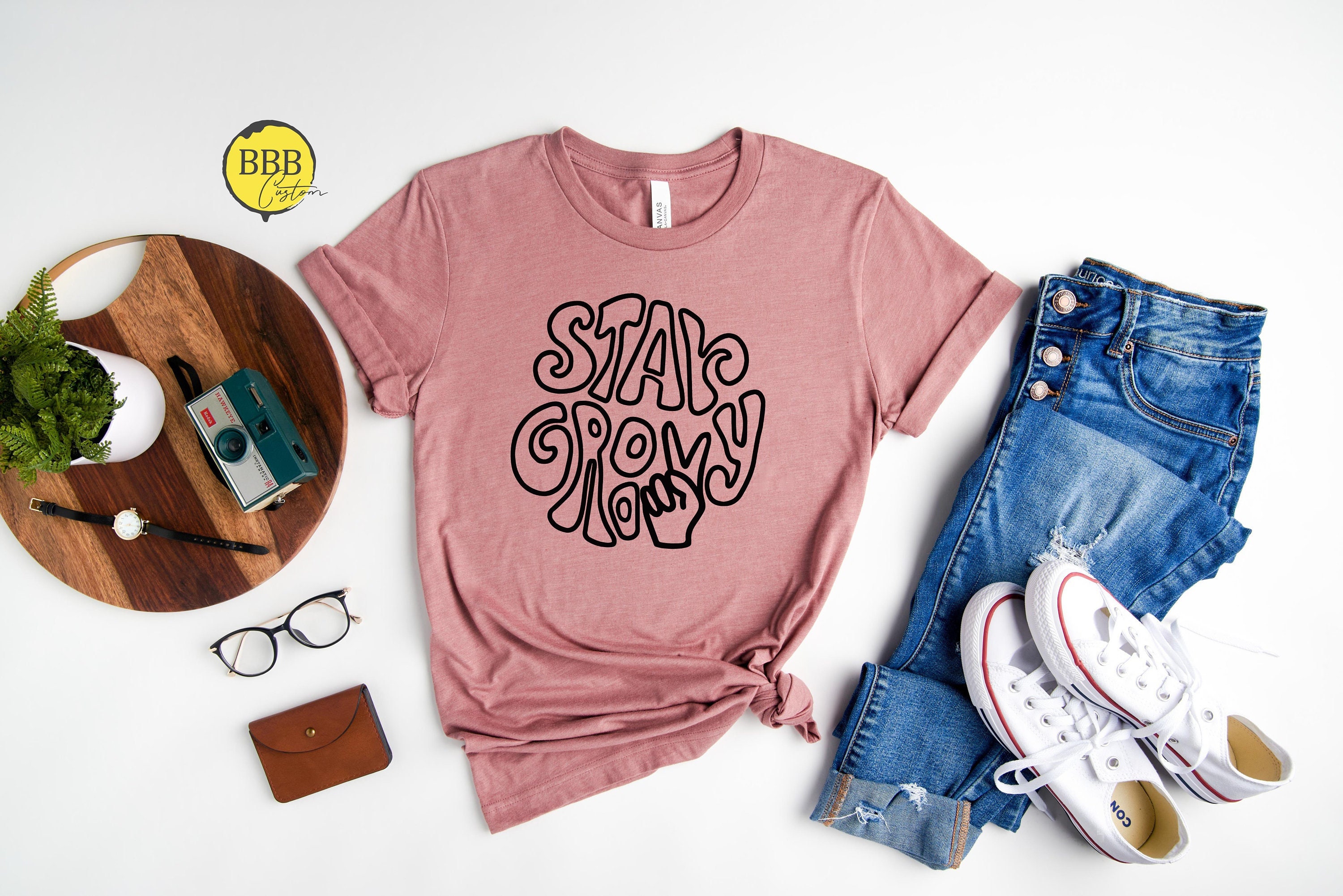 Discover Retro Stay Groovy Shirt, Hippie Shirt, Womens Shirt, Retro Shirt