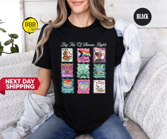 Big Fan Of Human Rights Tee: Black Lives Matter, Banned Books, Feminism Shirt