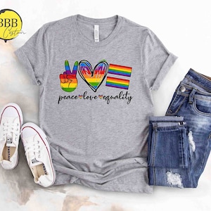Peace Love Equality Tee: LGBT Pride Shirt