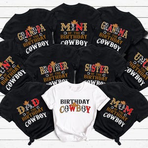 Custom Western Cowboy Birthday Shirt: Family Matching Party Tee