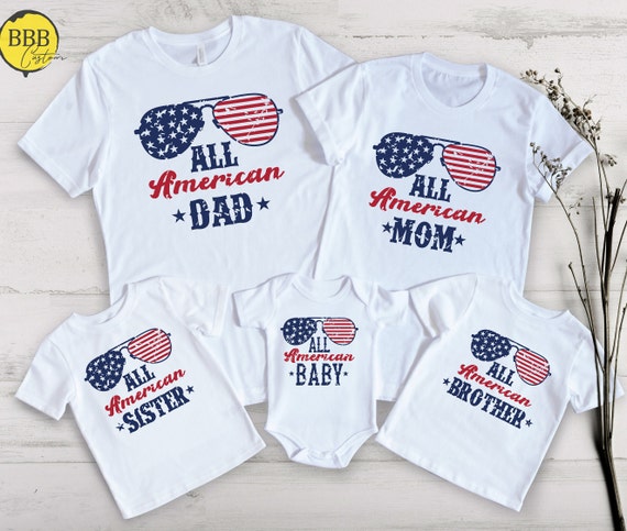 Merican Mommy Daddy Baby, 4th of July Shirts, Family Shirts