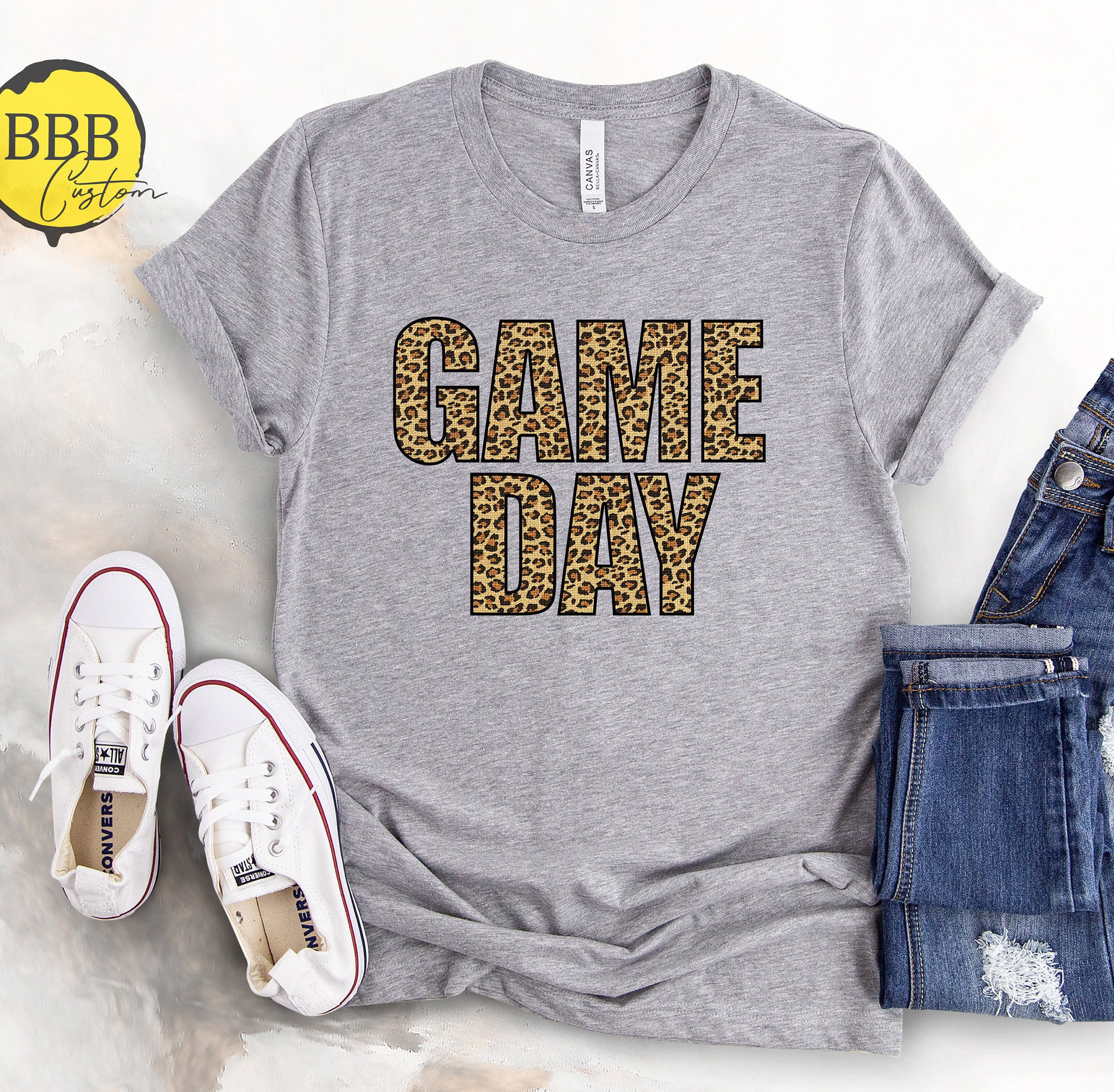 Game Day Leopard Print Shirt, Game Day Shirt, Sports Mom Shirt, Baseball Mom Shirt