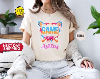 Custom Game On Shirt, Personalized Baseball Drip Tee, Sports Lover Gift, Baseball Name Shirts