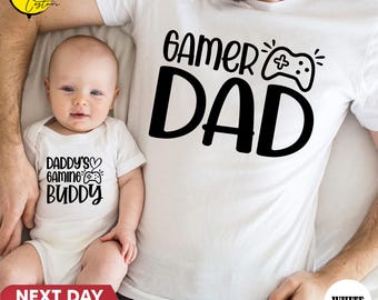 Gamer Dad & Gaming Buddy Matching Shirt, Father's Day Gift