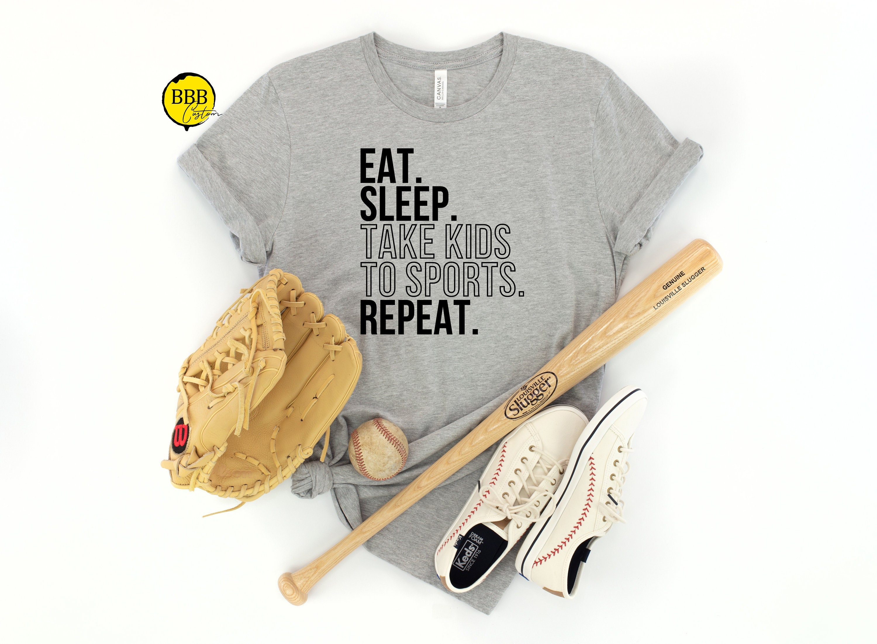 Eat Sleep Take Kids To Sports Repeat Shirt, Sports Mom Shirt, Baseball Mom Shirt