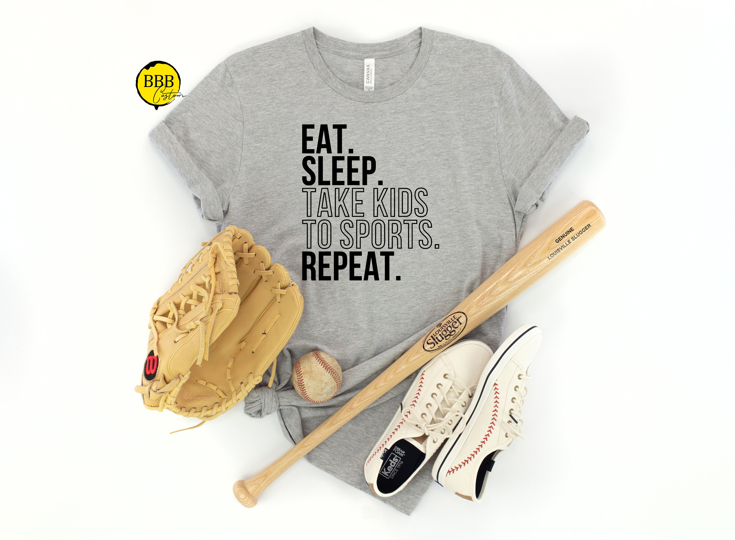 Discover Eat Sleep Take Kids To Sports Repeat Shirt, Sports Mom Shirt, Baseball Mom Shirt