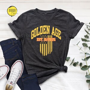 Golden Age USA Flag Tee: Patriotic T-Shirt