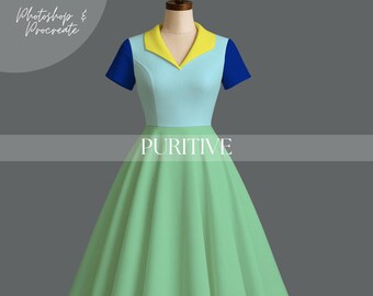 Realistic Dress / Dress Mock-Up | 50s, 60s Dress Mock Up