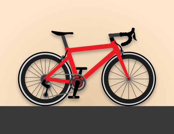 Bicycle Vector Road Bike Red