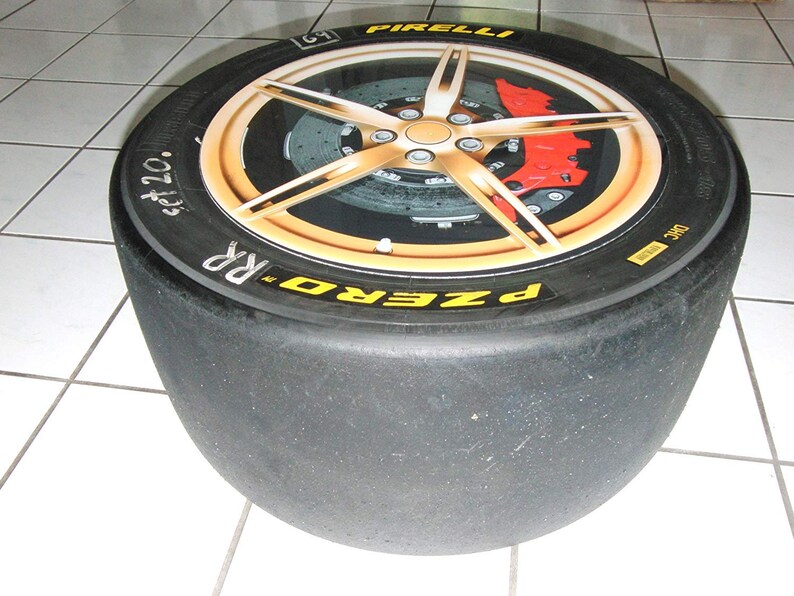 Racing Racing Tire Decoration/side Table Coffee Table Motif Etsy