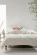 Ivory & White Tufted Cotton Duvet Cover, Boho Queen Size Comforter Cover King Quilt Cover, UO Bedding Fringes Full Duvet Cover with Buttons 