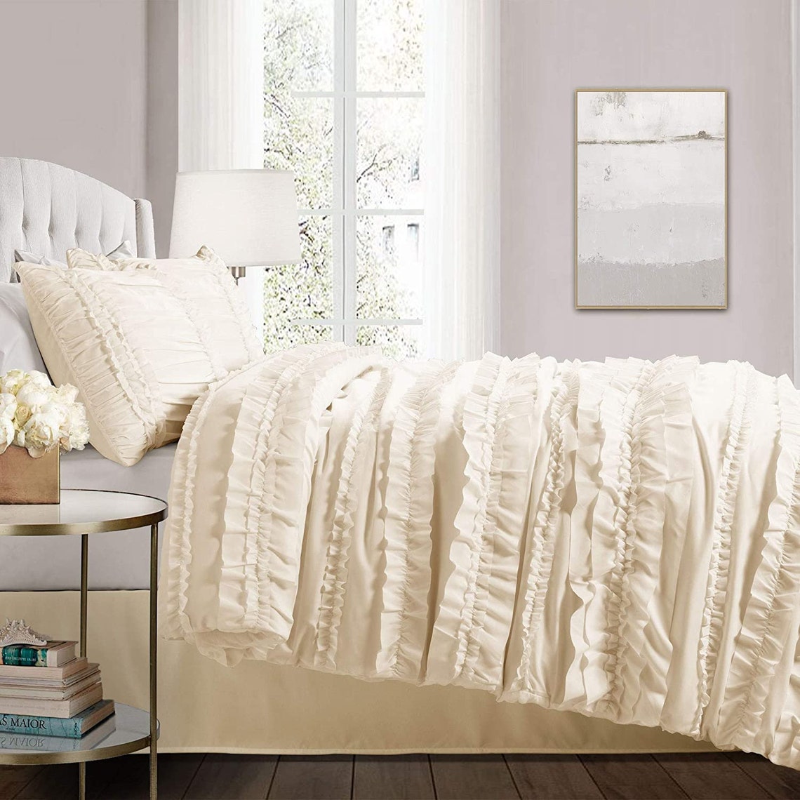 Ivory 100 Cotton Duvet Cover Duvet Cover With Zipper Etsy Australia