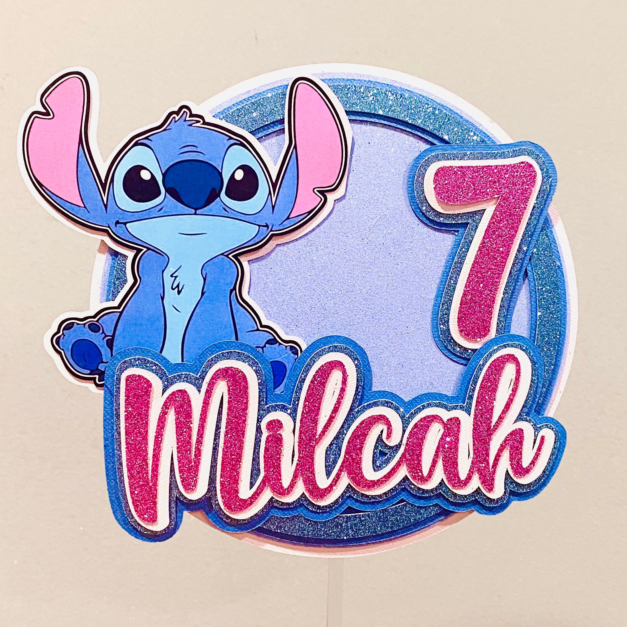 Stitch party cake topper, lilo and stitch cake topper, stitch Centerpiece,  stitch superhero Decorations, stitch party supplies