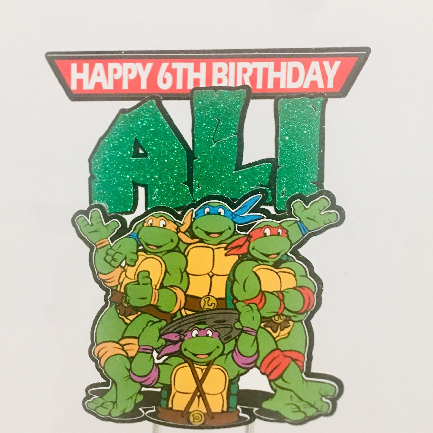 Ninja turtles cake topper ninja turtles personalized cake | Etsy