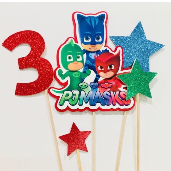 PJ Mask party centerpieces PJ Mask cake topper Pj Mask Etsy