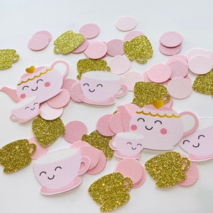 Confettis thé pour deux , confettis goûter , confettis théière , confettis goûter