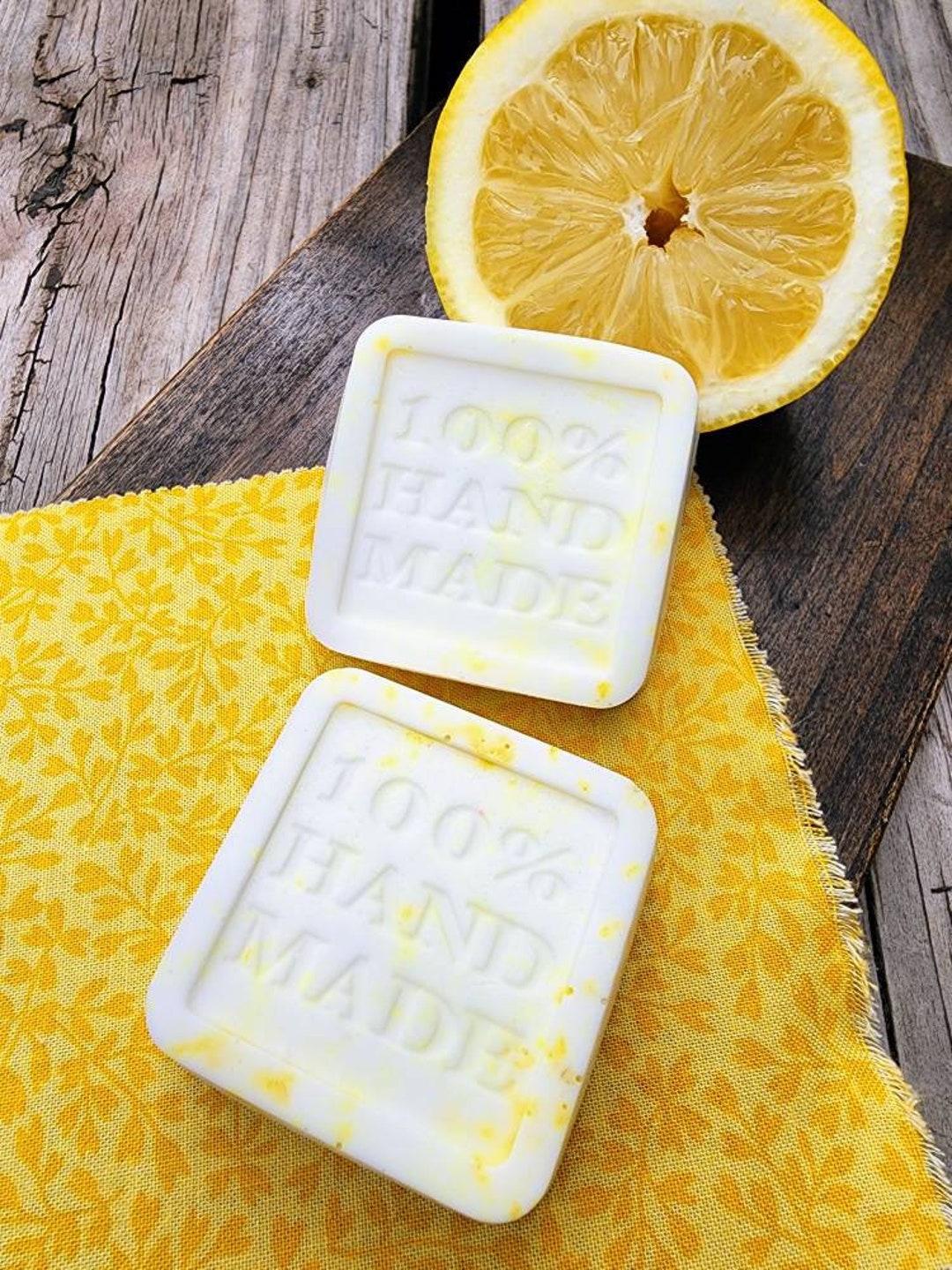 Fresh Lemon Zest Soap, Lemon Soap, Shea Butter Soap, Kitchen Soap