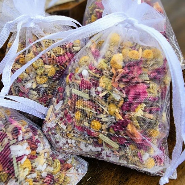 Bath tea bags, bath favors, herbal bath soak, gift for women, gift for mom, gift for her, party favor bags, bridesmaid, mothers day gift