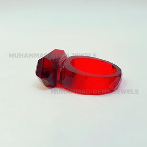 Red Ruby Full  Faceted Gemstone Made Ring, Handmade Carving Ring, Fashion Ring, Custom Rings,  Gemstone Ring, Wedding Ring Gift For Women's