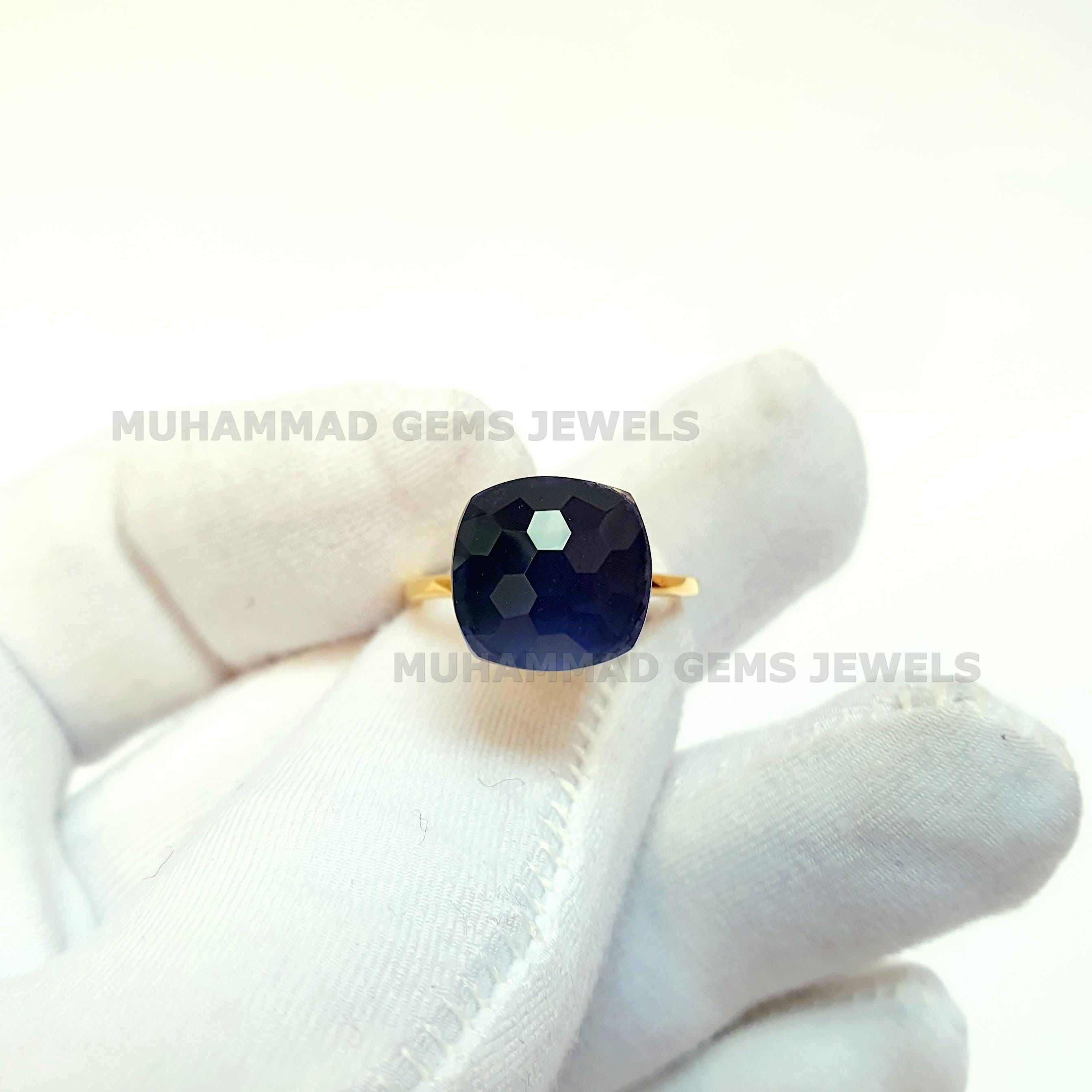 いの Pomellato Nudo Style Amethyst Ring, 14K Solid Yellow Gold, Purple