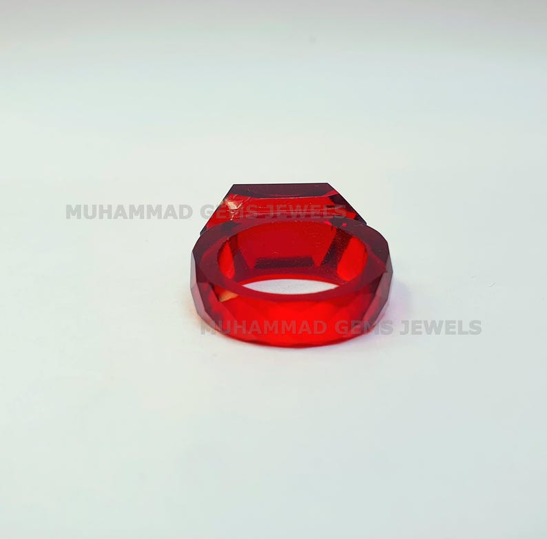 Red Ruby Full  Faceted Gemstone Made Ring, Handmade Carving Ring, Fashion Ring, Custom Rings,  Gemstone Ring, Wedding Ring Gift For Women's
