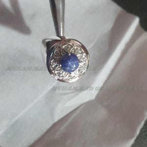 Blue Star Sapphire Men&#39;s Ring / 925Sterling Silver / Lindy Star Sapphire Ring / Signet Men&#39;s Ring / Sapphire Men&#39;s Ring / Christmas Gift