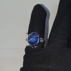 Blue Star Sapphire Ring 925 Sterling Silver Jewelry, Landy Star Sapphire Gemstone Ring For Men&#39;s Ring, Engagement Personalized Gift For Him
