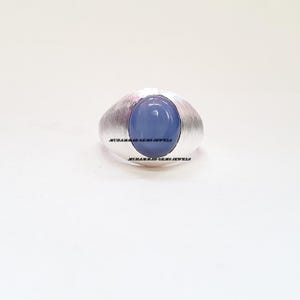 Men&#39;s Genuine Blue Star Sapphire Ring, Blue Lindy Star, 6 Rays Star Sapphire Ring, 925 Sterling Silver Ring Anniversary Gift For Men&#39;s