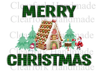 Merry Christmas PNG voor sublimatie
